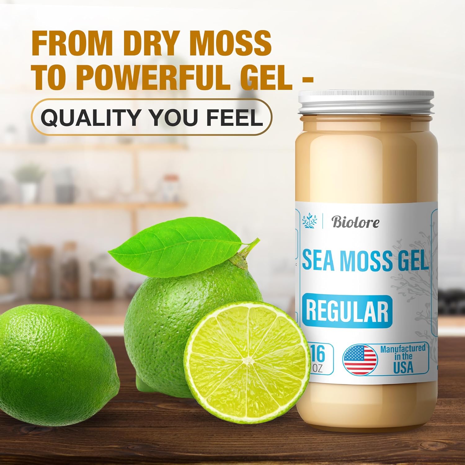 Wildcrafted Irish Seamoss Gel - 16oz Original Size, Packed with Vitamins & Minerals, Vegan Superfood from USA