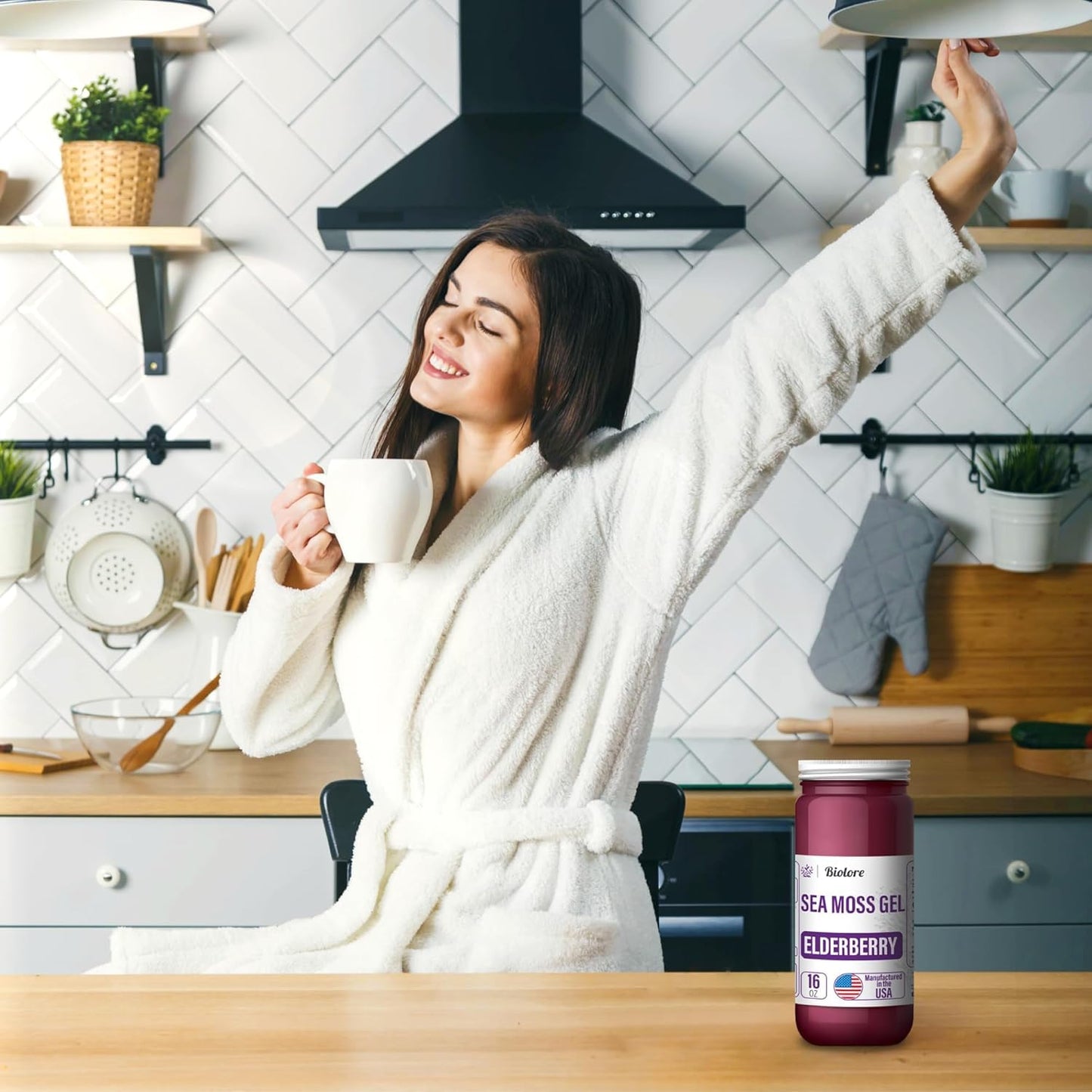 Wildcrafted Irish Seamoss Gel with Elderberry - 16oz Vegan Superfood Rich in Essential Vitamins & Trace Minerals - Made in USA