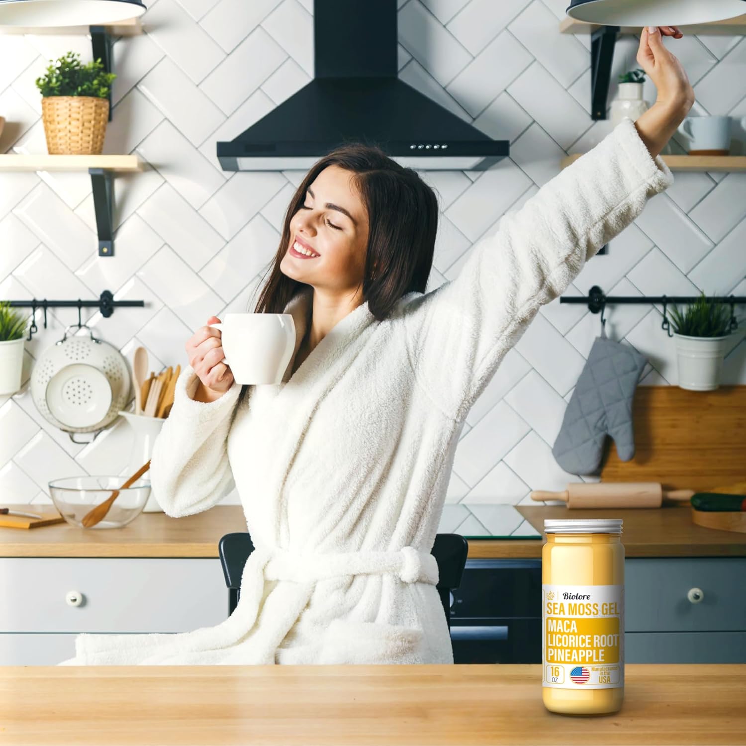 Wildcrafted Irish Seamoss Gel with Maca, Licorice, and Pineapple - 16oz Vegan Superfood with Essential Vitamins & Trace Minerals from USA