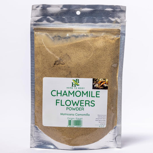 Wildcrafted Matricaria Chamomilla Flower Powder 4oz | Herb To Body Chamomile Flowers Powder