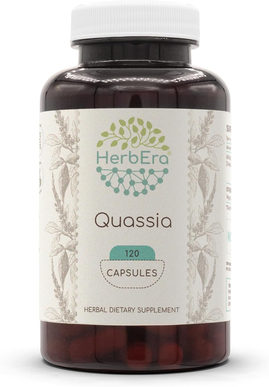 Wildcrafted Quassia Amara Bark 500mg Capsules - HerbEra Herbal Supplement