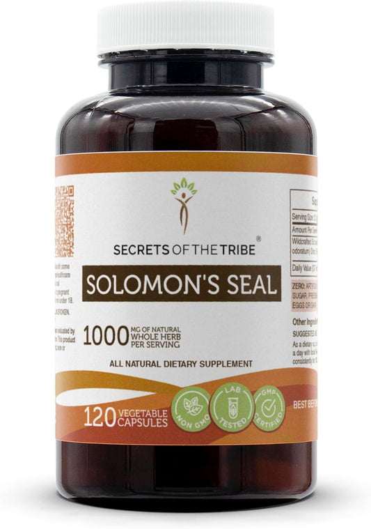 Wildcrafted Solomon's Seal 1000mg Capsules - Natural Rhizome Supplement