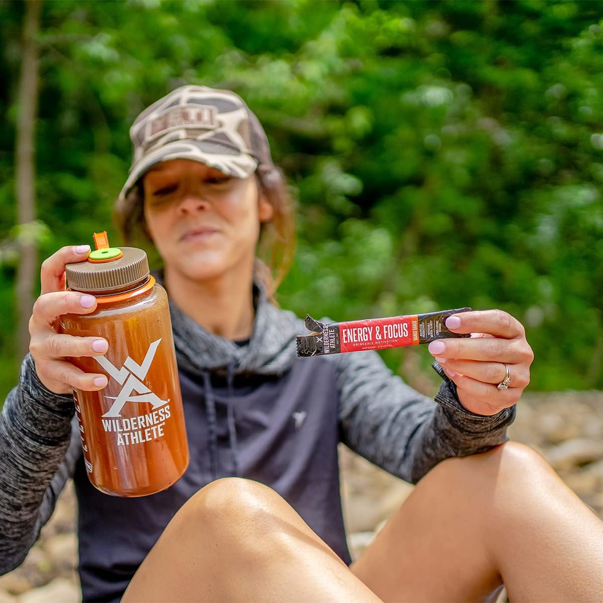 Wilderness Athlete Energy Drink Mix for Women & Men - Natural Caffeine, Low-Carb, Zero Sugar - Cherry Limeade Flavor - 30 Servings