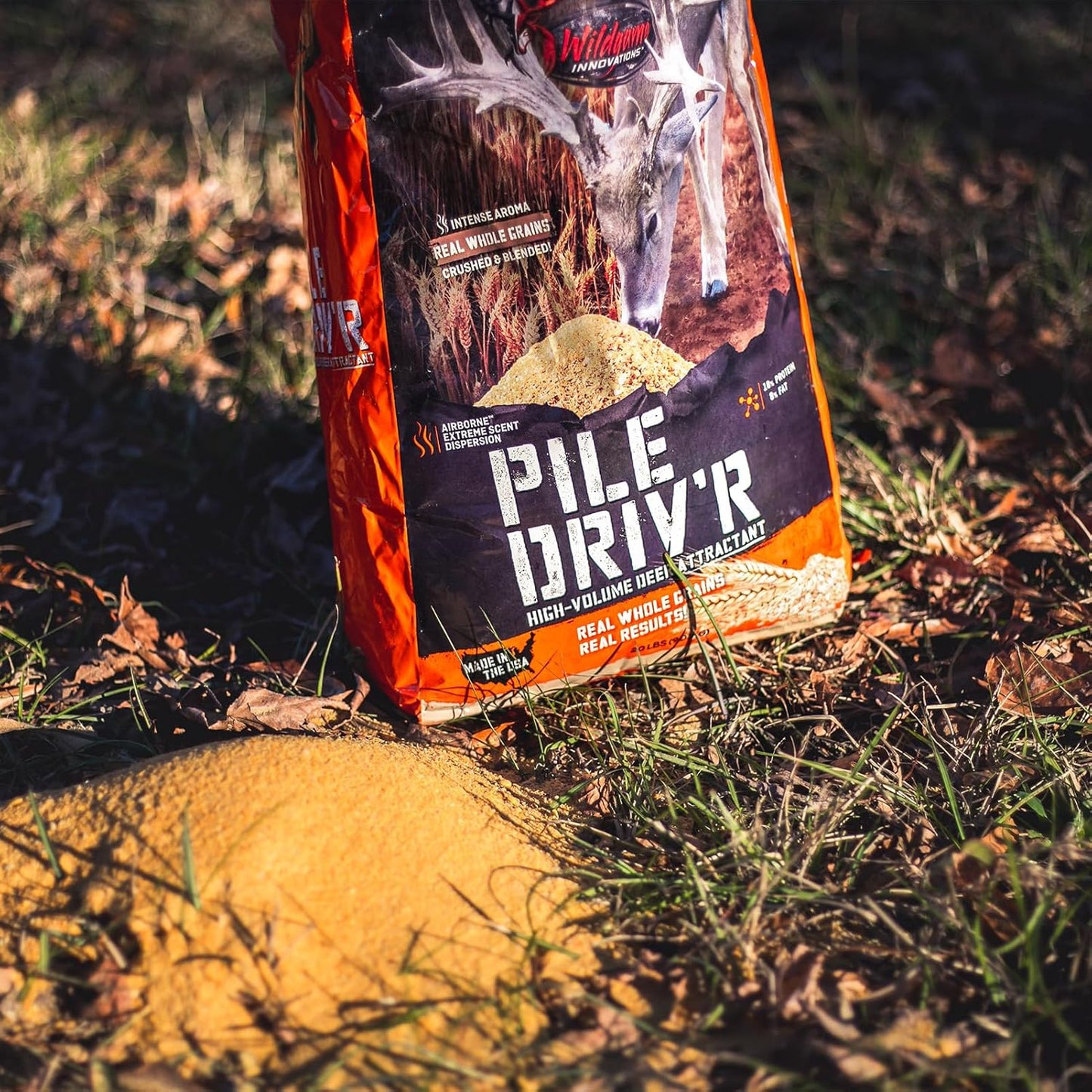 Wildgame Innovations Pile Driv'R Deer Attractant | High-Volume Long-Lasting Game Feed Supplement