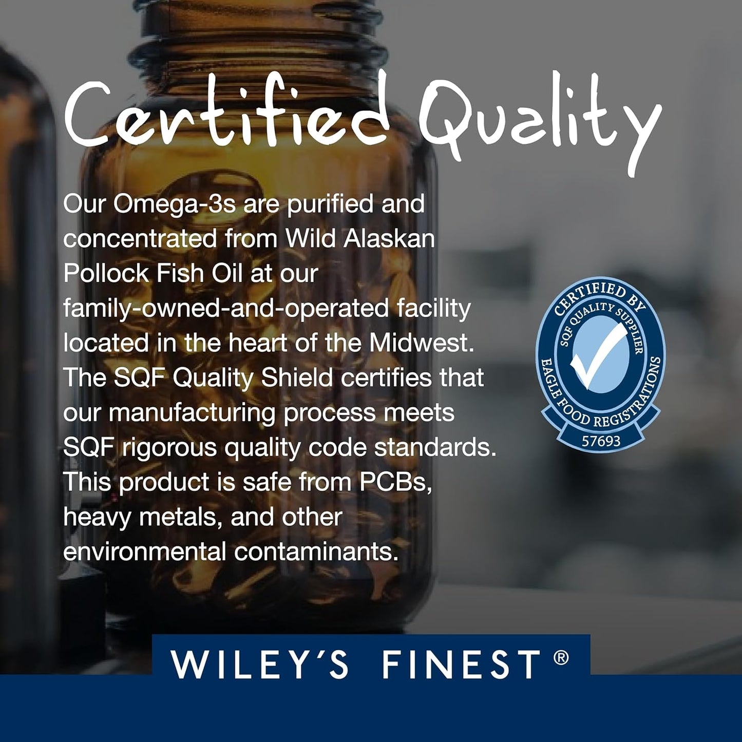 Wiley's Finest Peak Omega-3 Liquid Fish Oil Supplement - 2300mg EPA and DHA - Lemon Flavor - 8.45 Oz (50 Servings)