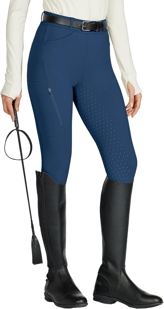 Willit Women's Full Seat Silicone Breeches with Zipped Pocket for Equestrian Horseback Riding