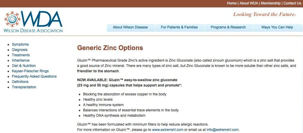 Wilson's Most Trusted Extreme V Gluzin - Pharmaceutical Grade Zinc Capsules, 50mg - 60 Count