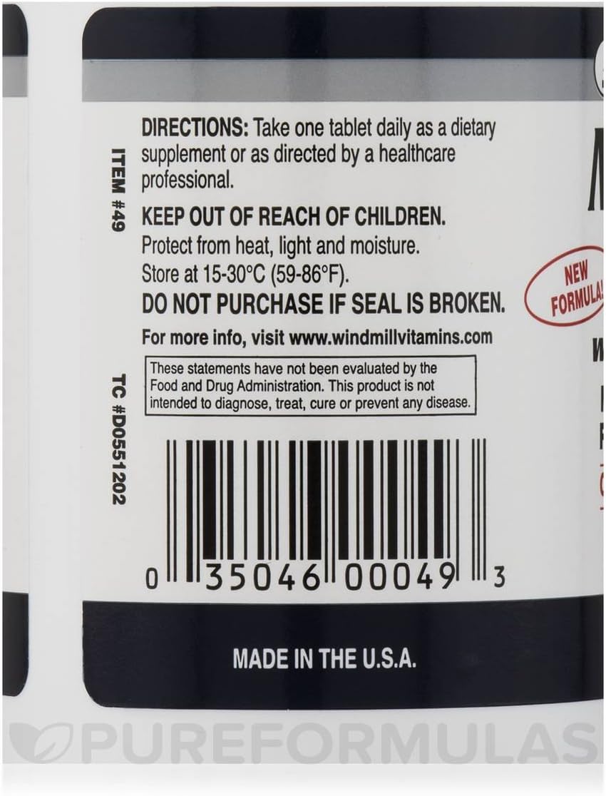 Windmill Milltrium Senior Tablets with Lutein - 120 Count