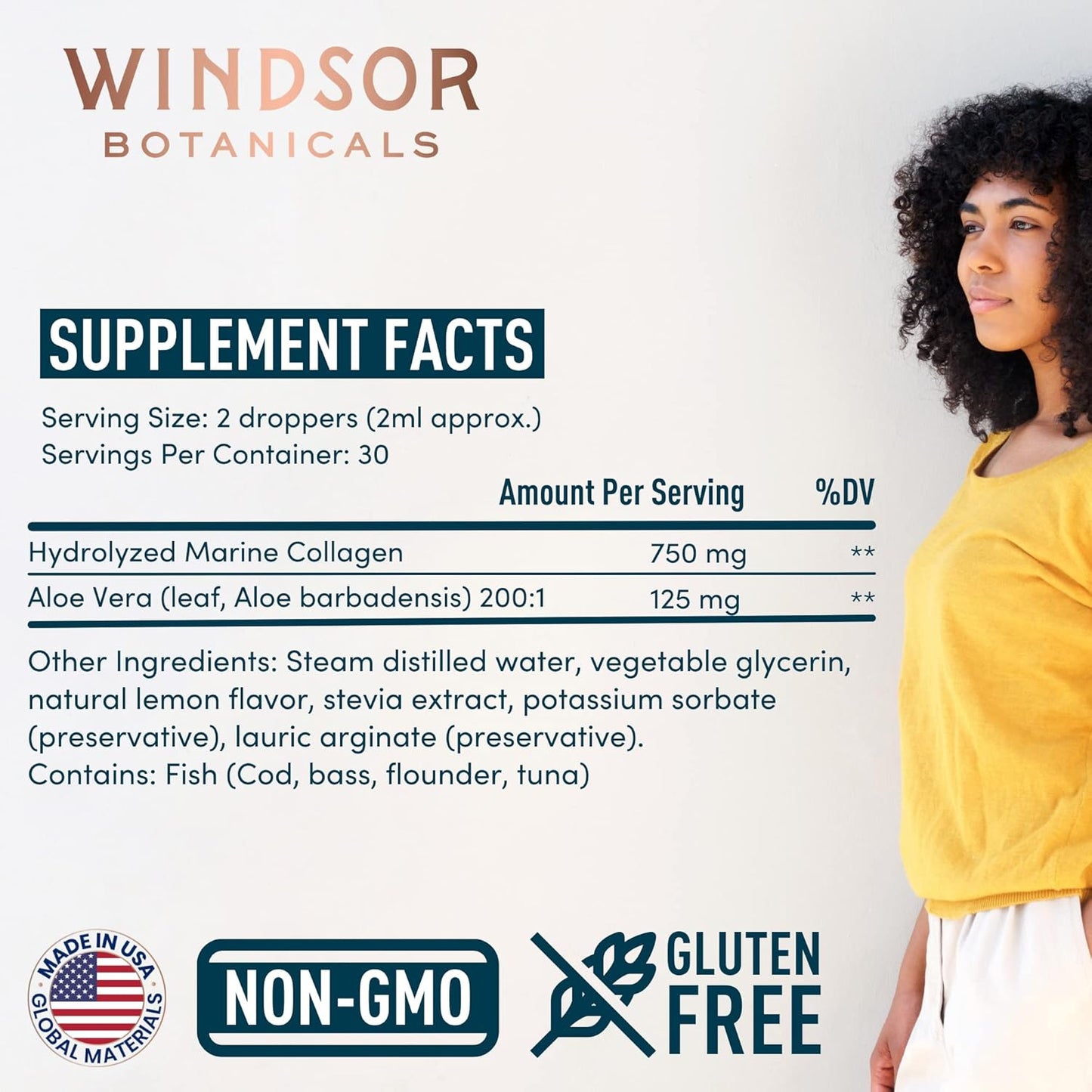 WINDSOR BOTANICALS Liquid Collagen Marine Beauty and Appetite Suppressant Diet Bundle