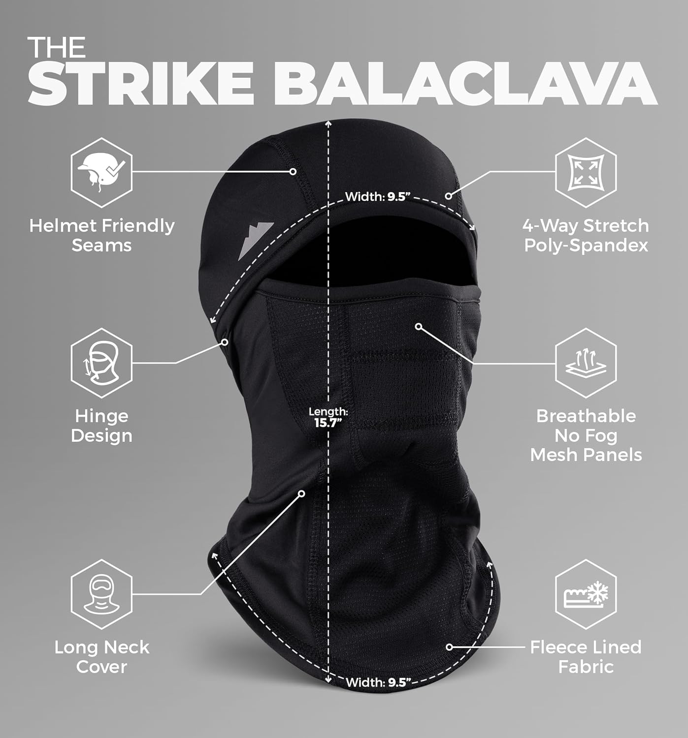 Winter Balaclava Ski Mask for Men & Women - Cold Weather Face Gear for Skiing, Snowboarding & Motorcycle Riding