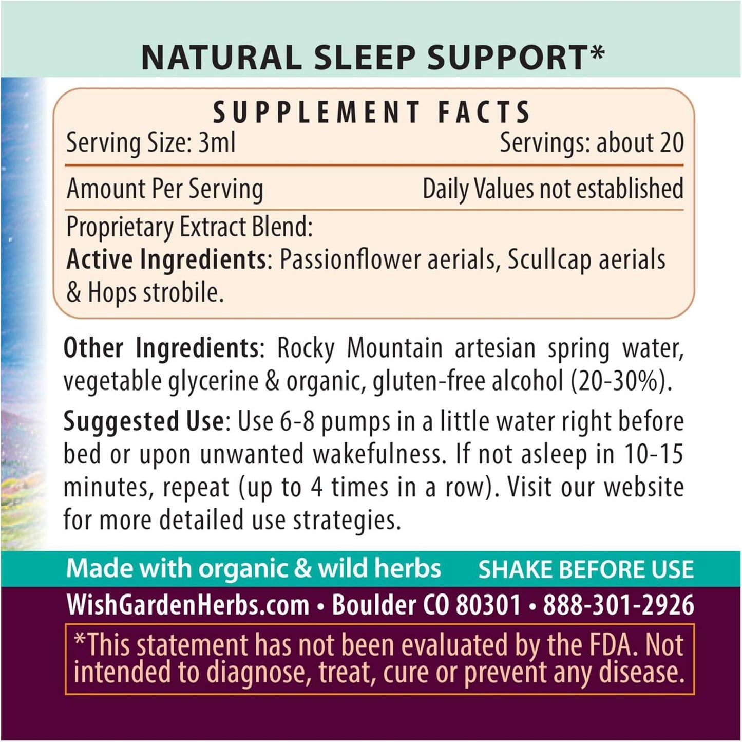 WISHGARDEN Sleepy Nights Pump Top - 0.66 Fluid Ounces