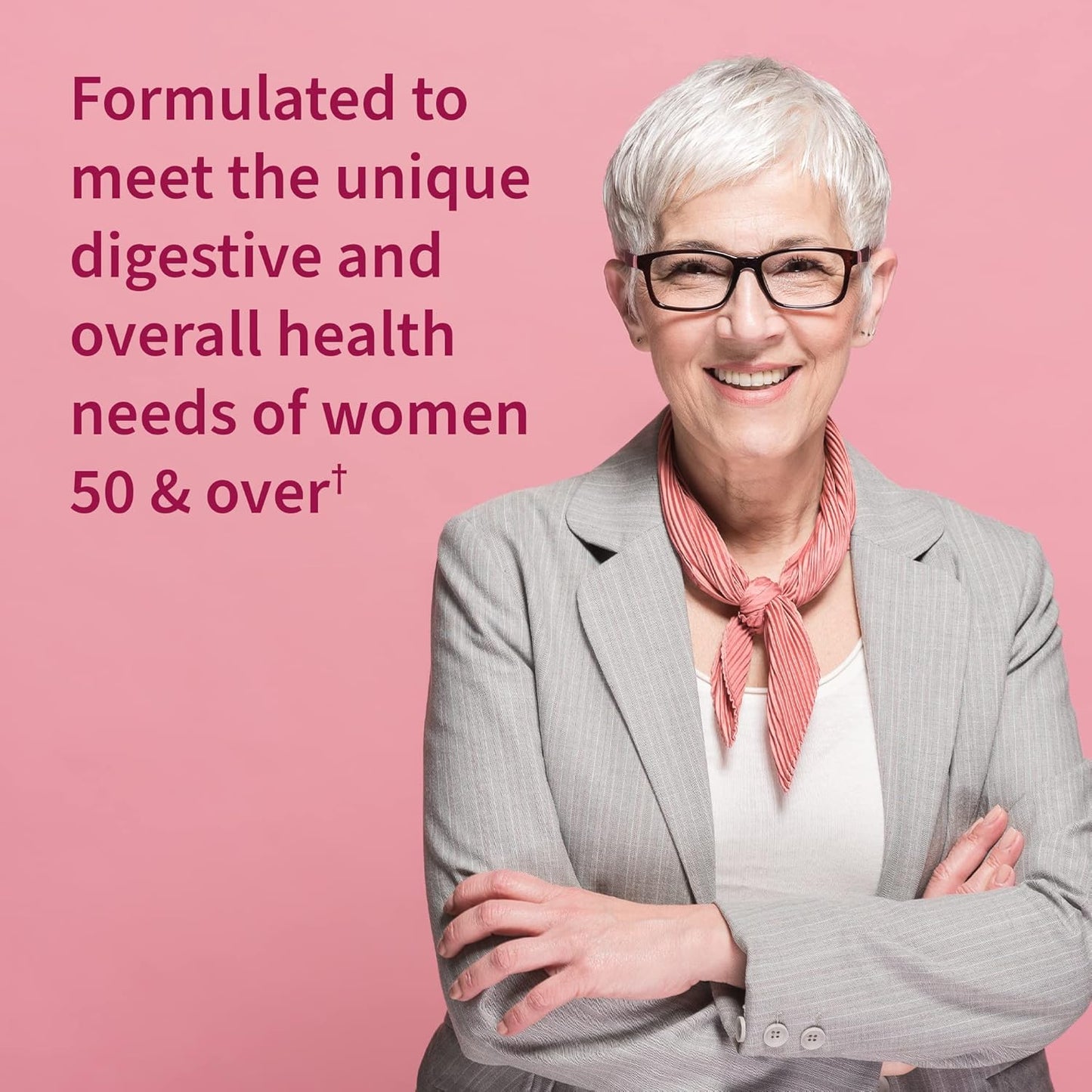 Women's 50+ Digestive Enzymes with Probiotics & Vitamins - 90 Capsules