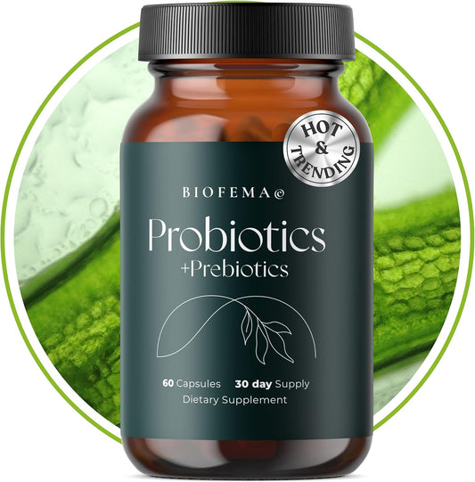 Women's Acidophilus Probiotics with Prebiotics - 40 Billion CFUs for Digestive Health - 4 Good Bacteria Strains - 60 Vegan Capsules