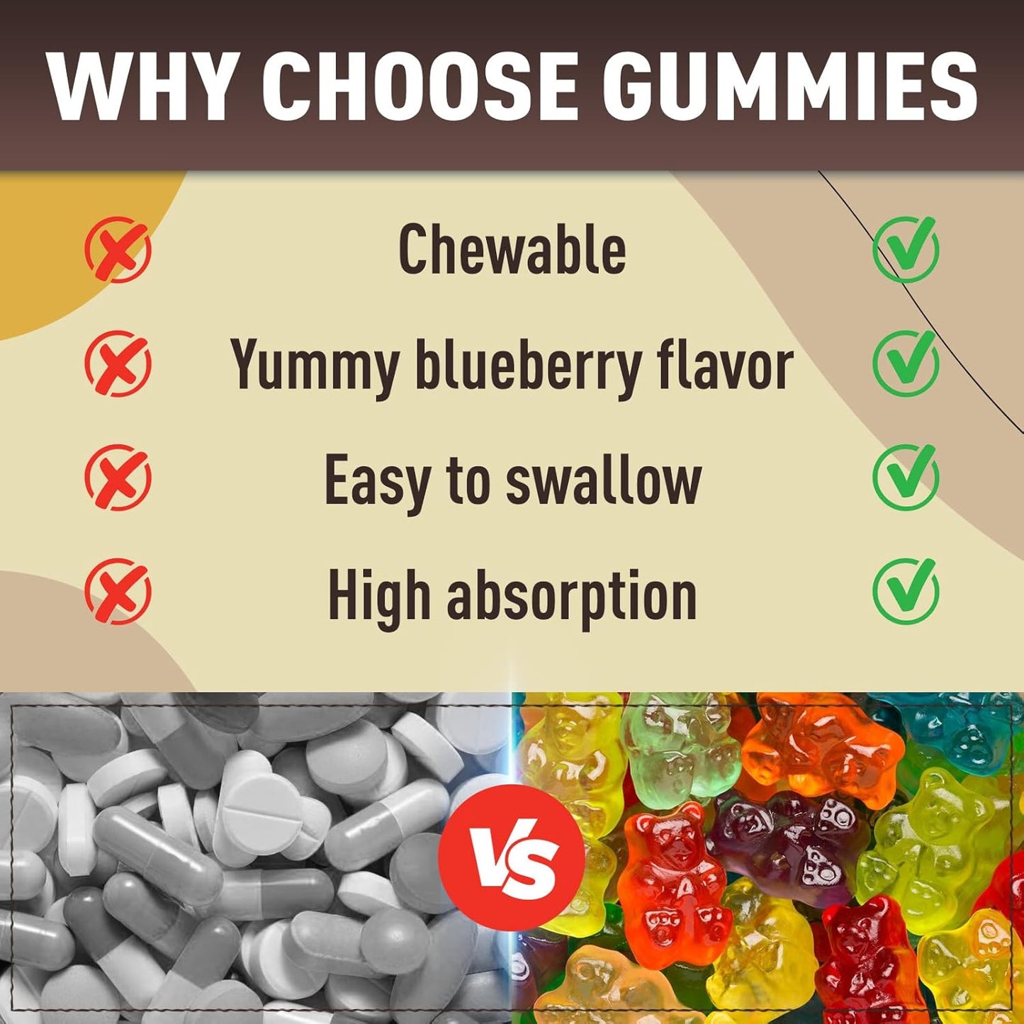 Women's Calcium Magnesium Zinc Gummies with Vitamin D3 & K2 - 1000mg Chewable Supplement for Bone Health, Muscle Function, & Immune Support - Blueberry Flavor - 120 Count