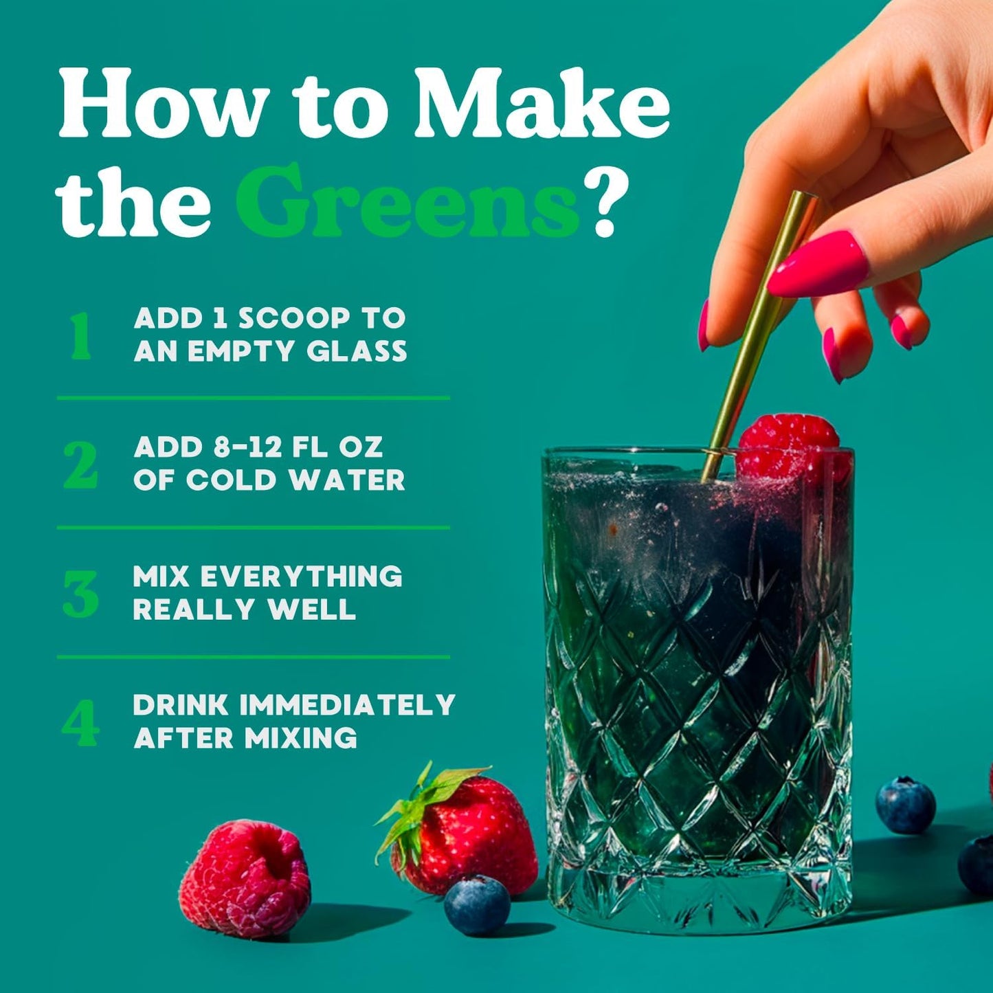 Women's Daily Greens & Superfood Powder with Collagen, Probiotics, & Bloating Relief - Simply Nature's Promise - 2 Month Supply