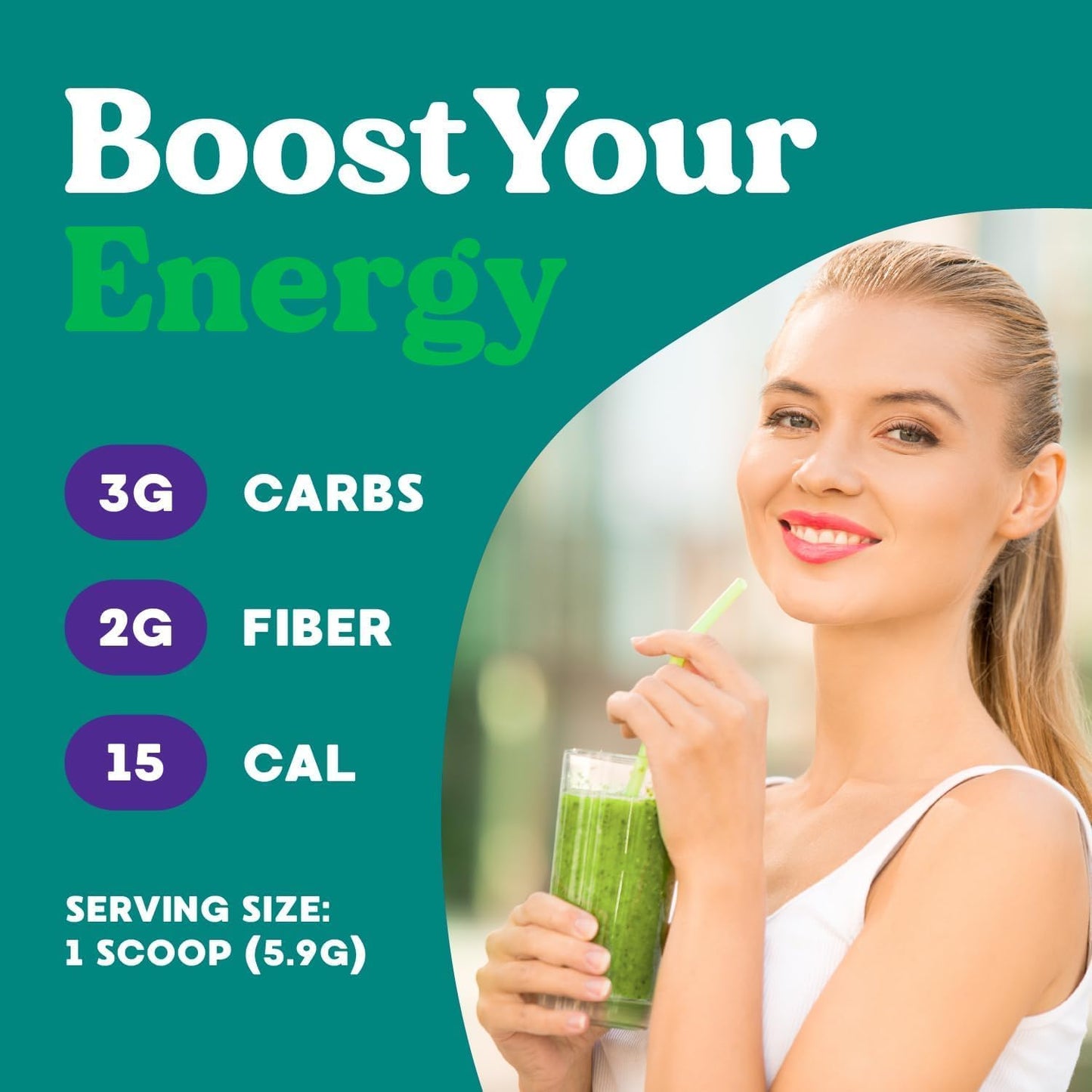 Women's Daily Greens & Superfood Powder with Collagen, Probiotics, & Bloating Relief - Simply Nature's Promise - 2 Month Supply