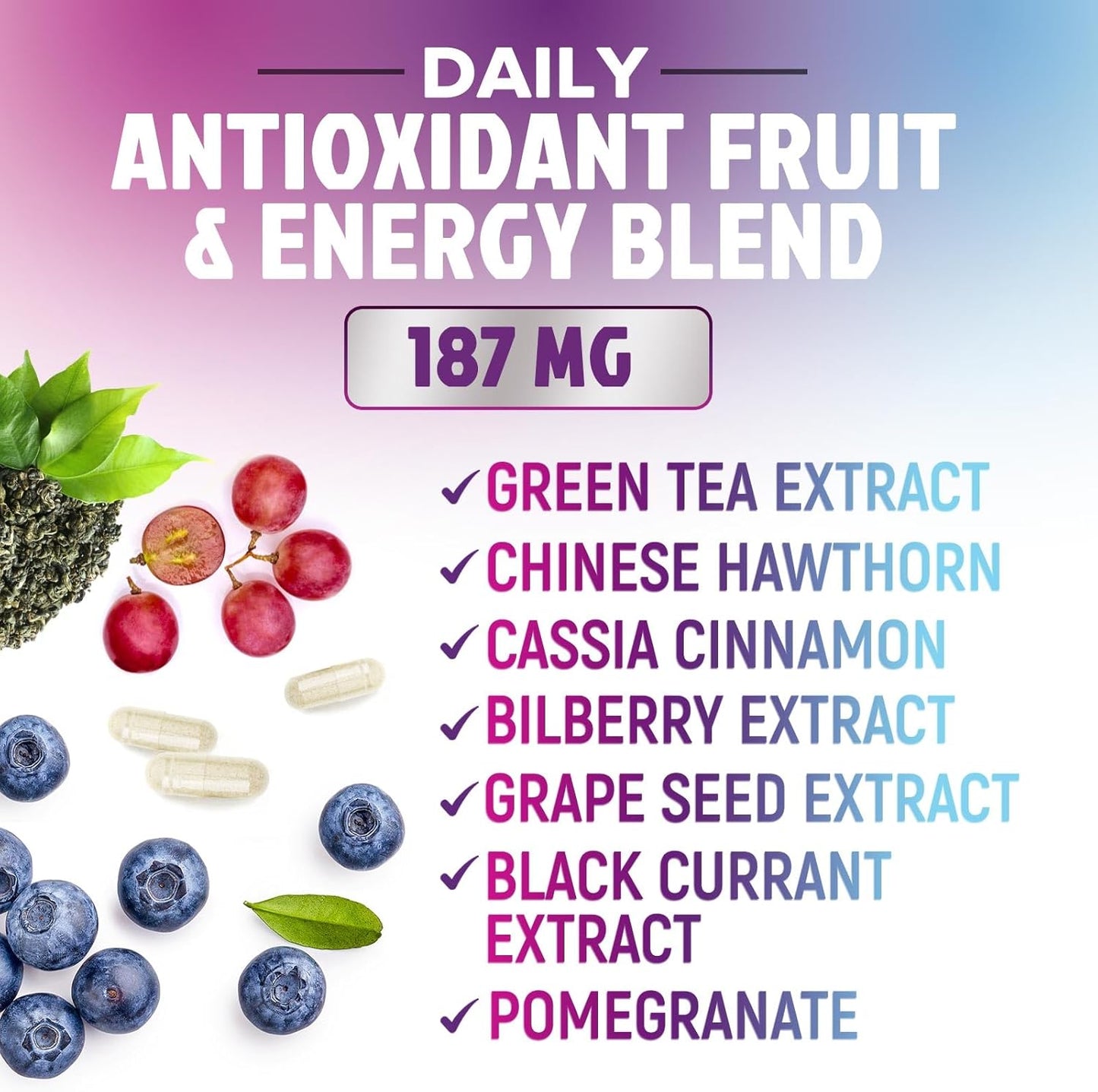 Women's Daily Multivitamin with Vitamins A, C, D, E, B6, B12, Zinc, Calcium, Magnesium - Energy & Immune Support - Non-GMO, Gluten Free - 60 Capsules