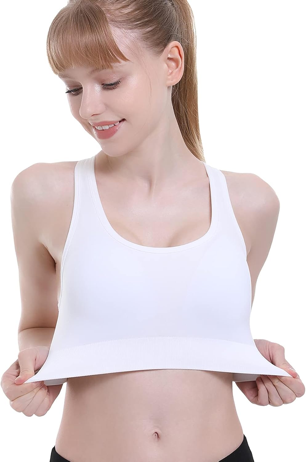 Women's Double Couple Padded High Impact Sports Bras with Seamless Criss Cross Back - Ideal for Workouts and Gym Activities