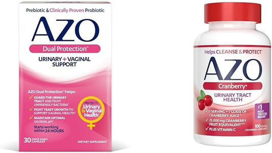 Women's Dual Protection Probiotic + Cranberry Supplement | Urinary & Vaginal Support | Non-GMO | 30 Count