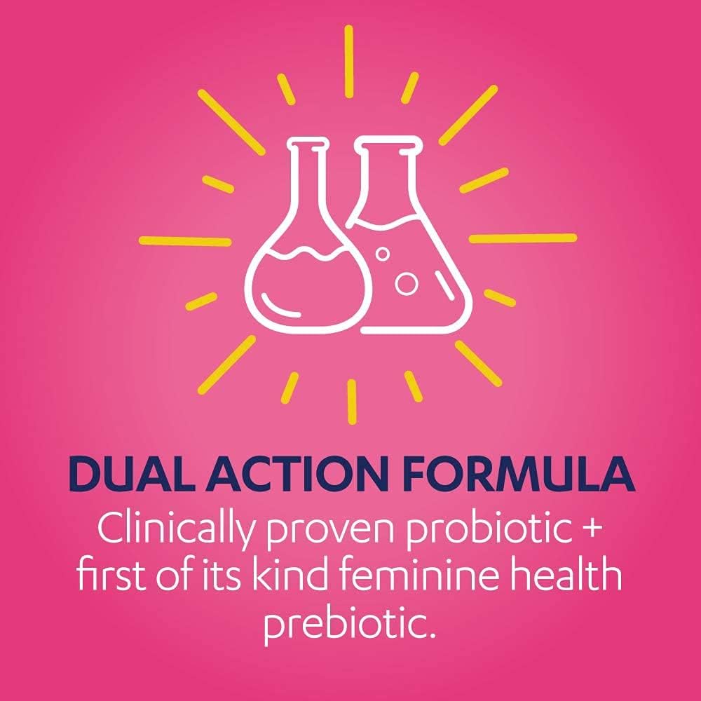 Women's Dual Protection Probiotic + Cranberry Supplement | Urinary & Vaginal Support | Non-GMO | 30 Count
