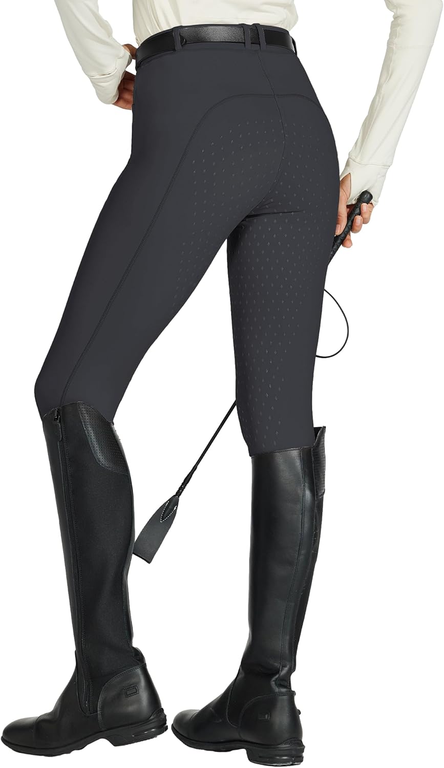 Women's Full Seat Silicone Breeches with Zipped Pocket for Horseback Riding