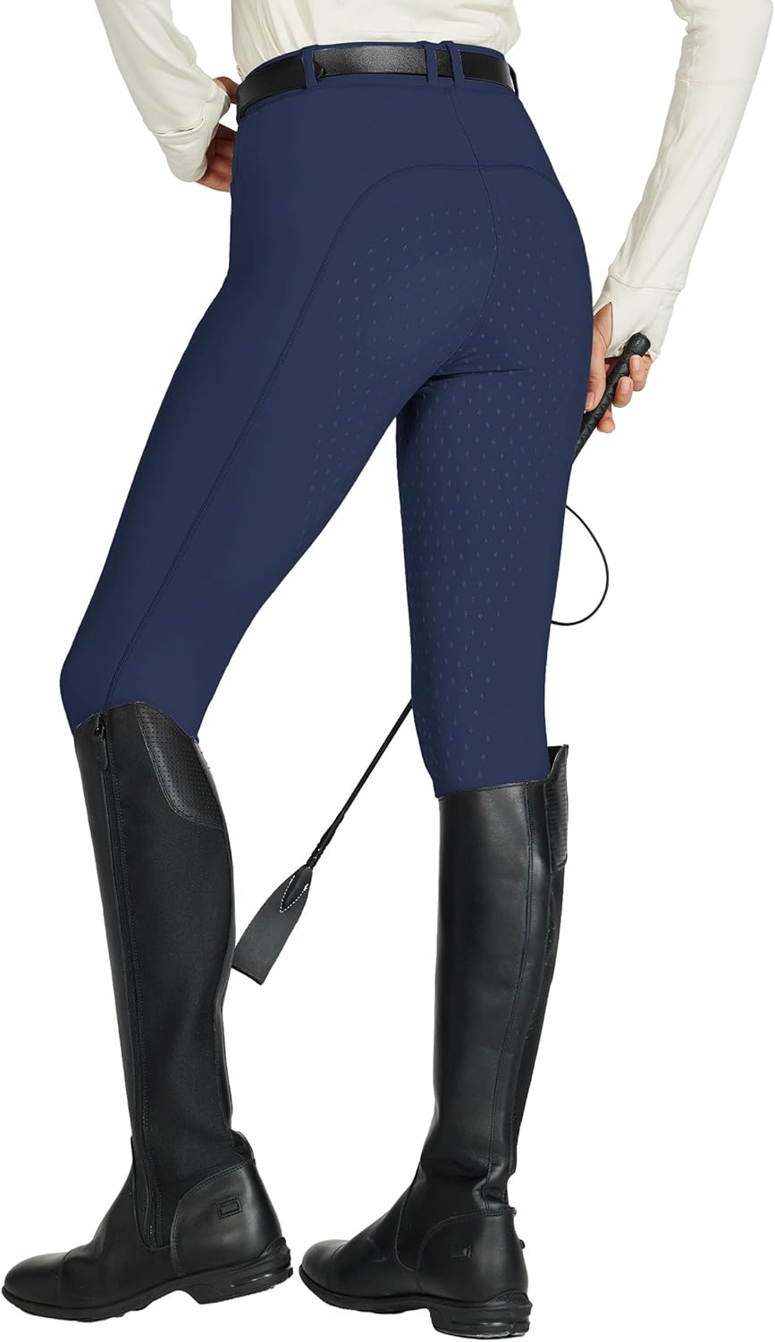 Women's Full Seat Silicone Riding Pants with Zipped Pocket for Equestrian Horseback Riding