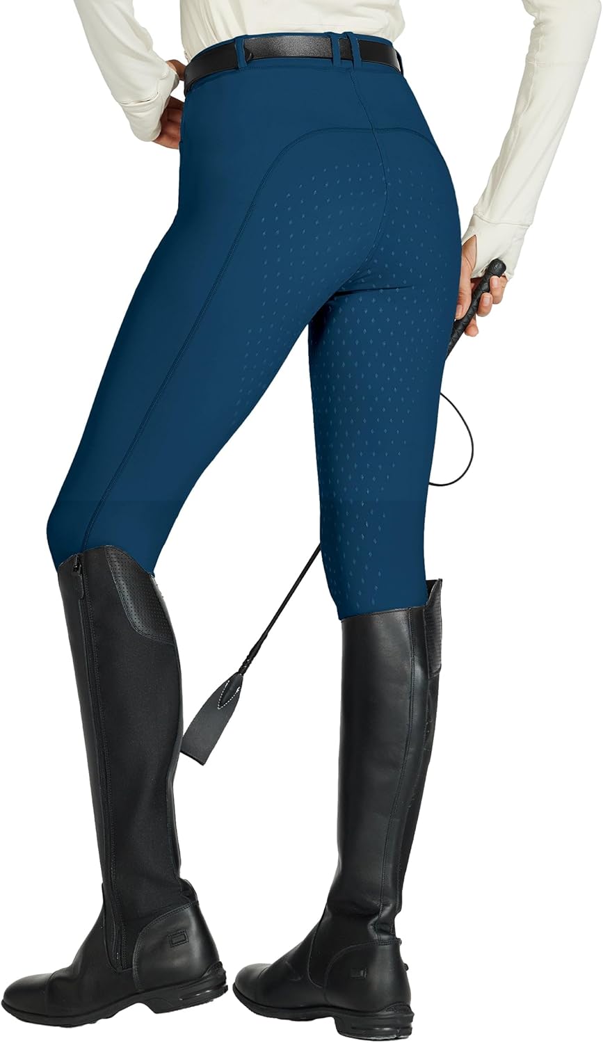 Women's Full Seat Silicone Riding Pants with Zipped Pocket for Equestrian Horseback Riding