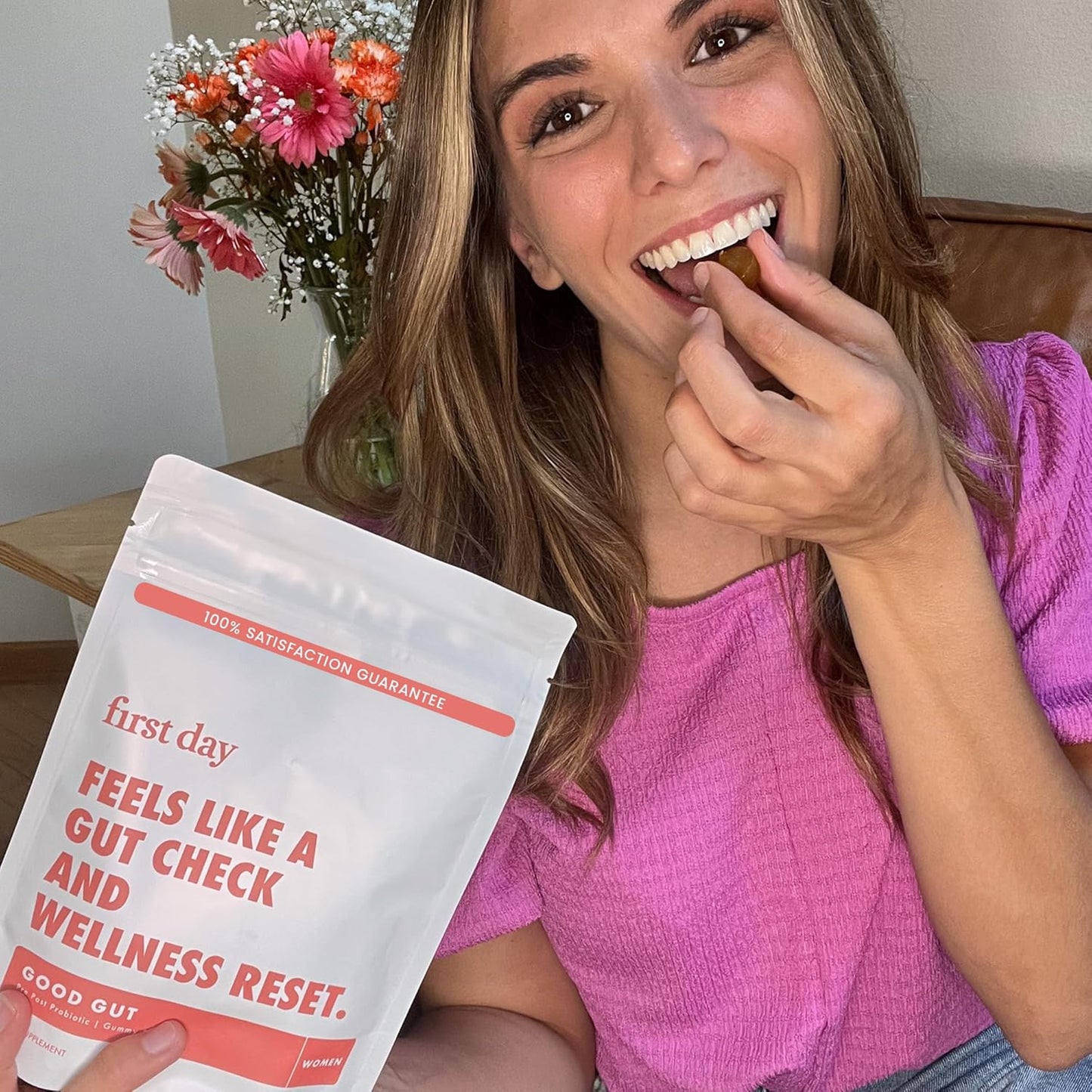 Women’s Good Gut Tribiotic Gummies – 3-in-1 Prebiotic, Probiotic & Postbiotic Supplement for Immune & Digestive Health - 30-Day Supply