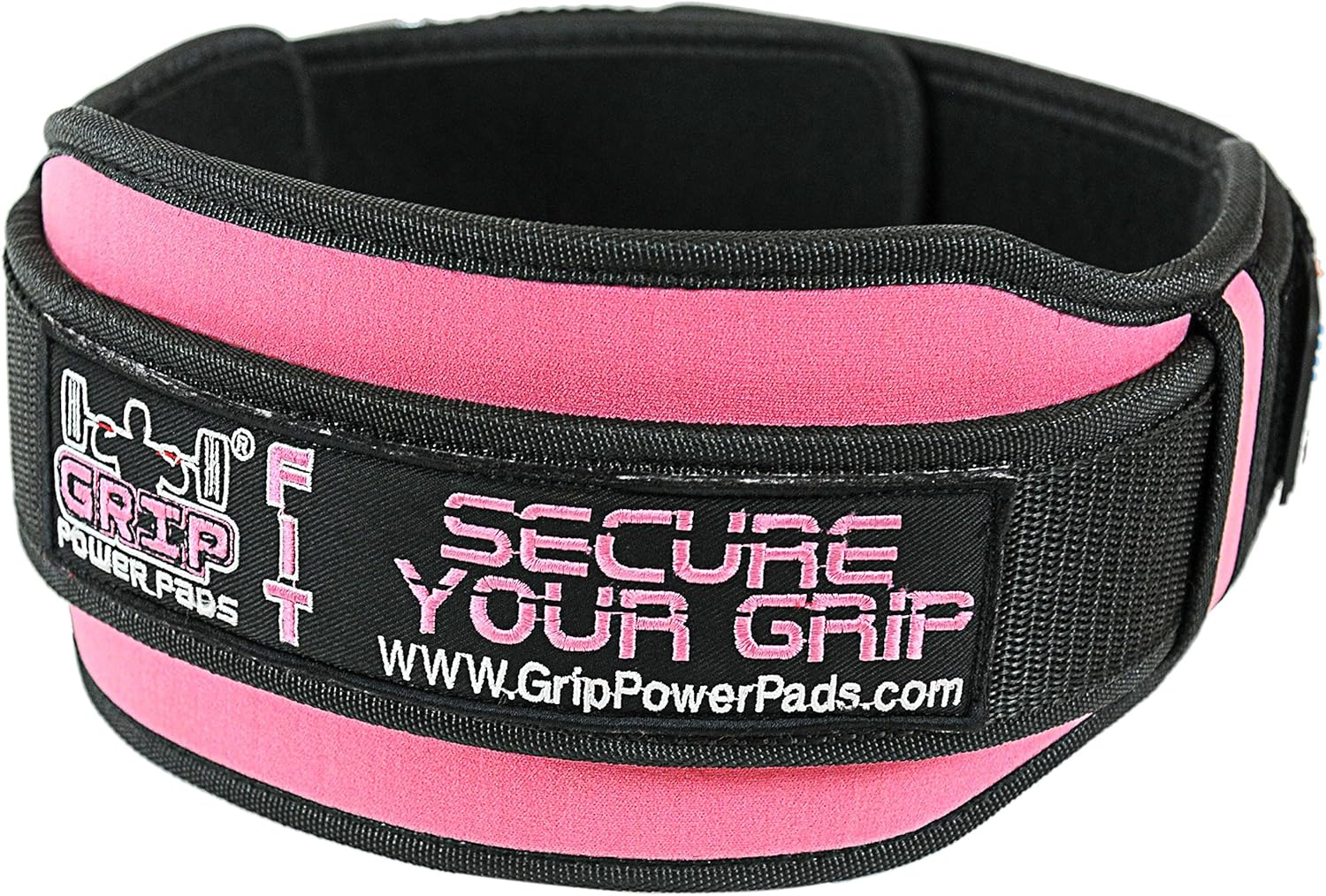 Women's Grip Power Pads Weightlifting PRO Belt - 5" Wide Back Support for Olympic Lifting, Bodybuilding, and Squats