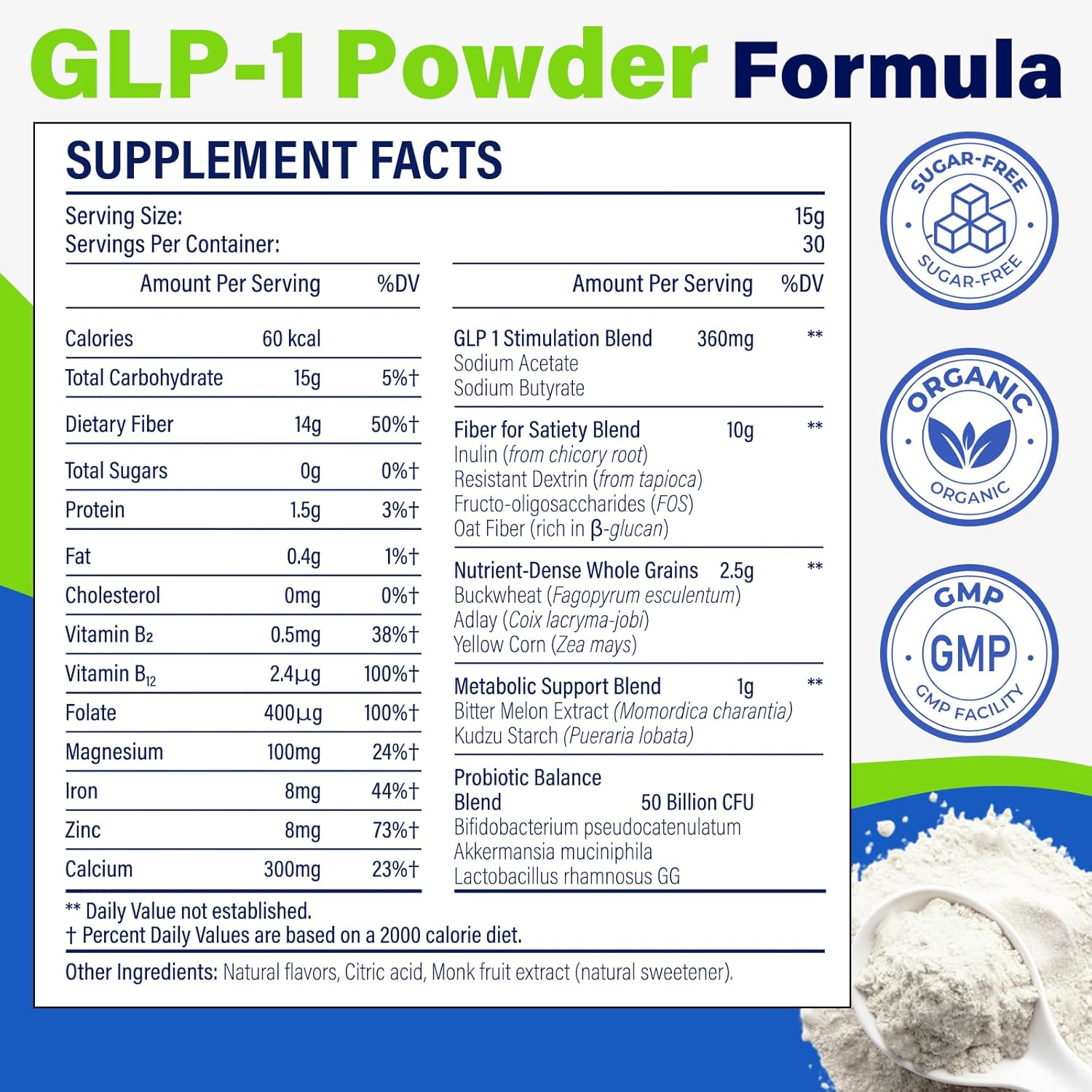 Women's Gut Health GLP-1 Supplement with Akkermansia Muciniphila Probiotic - 1500MG Prebiotic Mix for Digestion, Energy, Overall Health