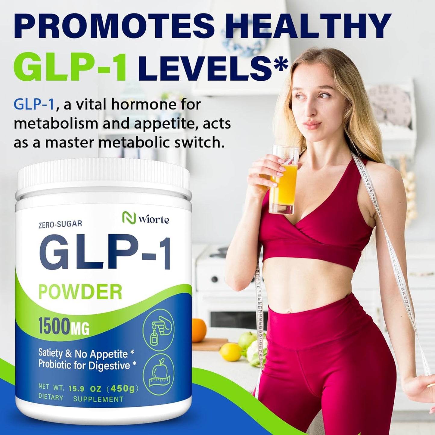 Women's Gut Health GLP-1 Supplement with Akkermansia Muciniphila Probiotic - 1500MG Prebiotic Mix for Digestion, Energy, Overall Health