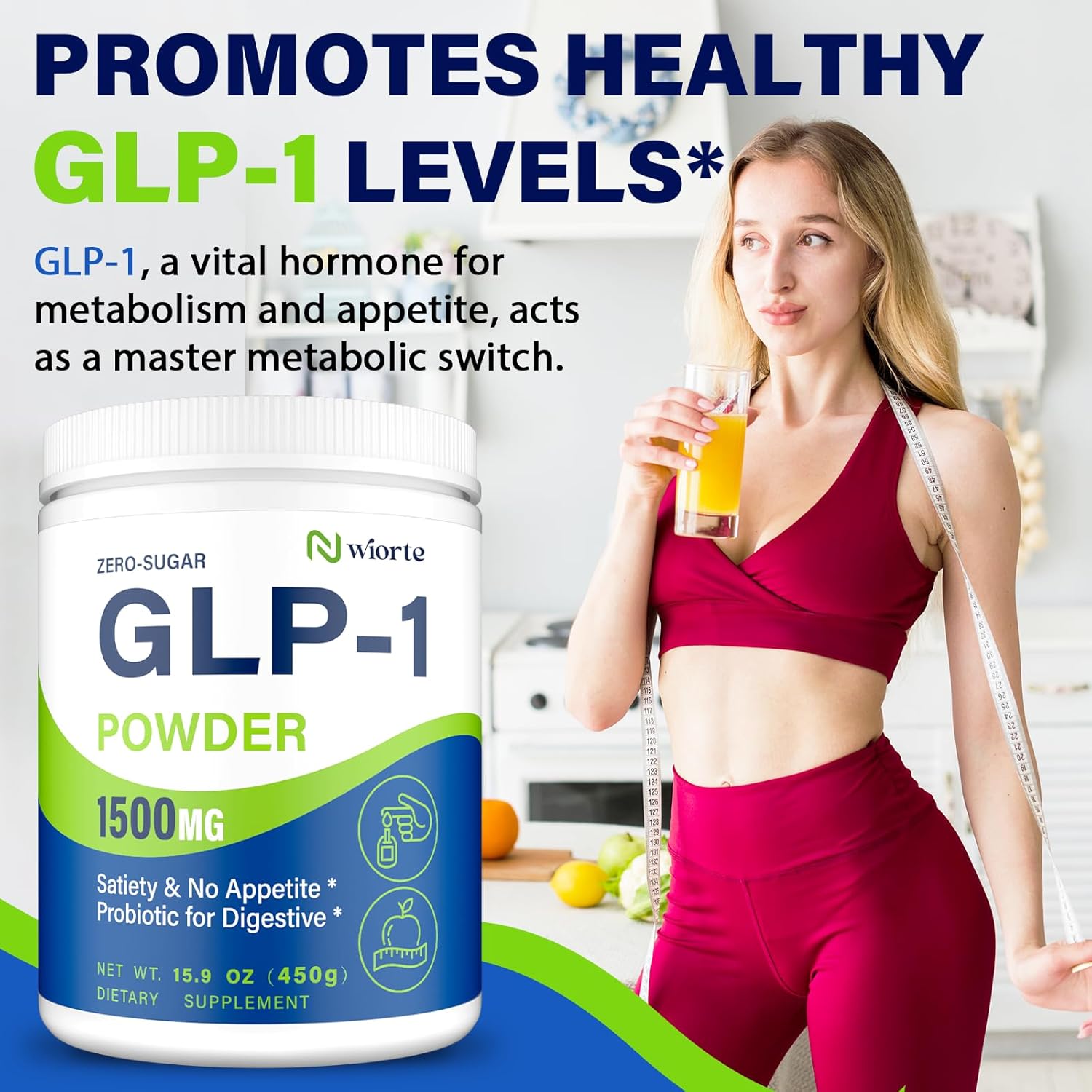 Women's Gut Health GLP-1 Supplement with Akkermansia Muciniphila Probiotic - 1500MG Prebiotic Mix for Digestion, Energy, Overall Health