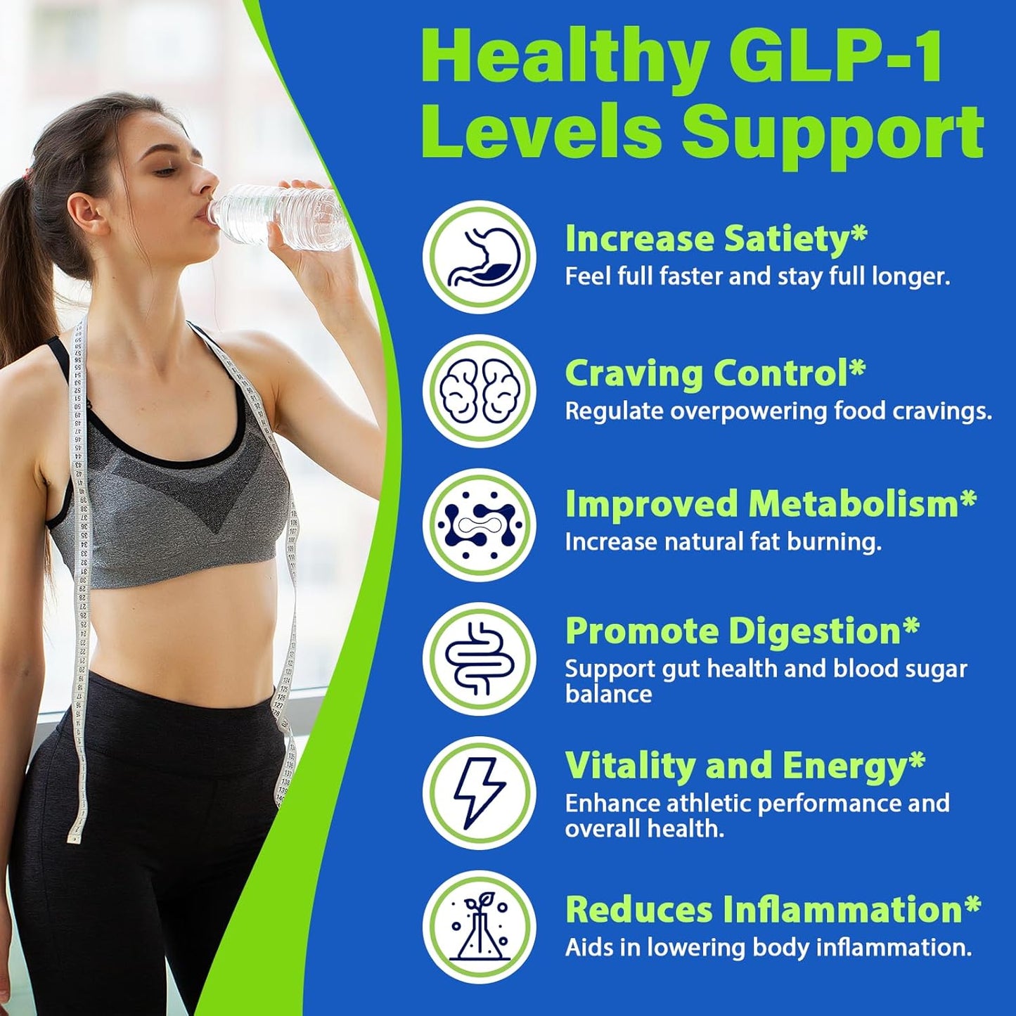 Women's Gut Health GLP-1 Supplement with Akkermansia Muciniphila Probiotic - 1500MG Prebiotic Mix for Digestion, Energy, Overall Health