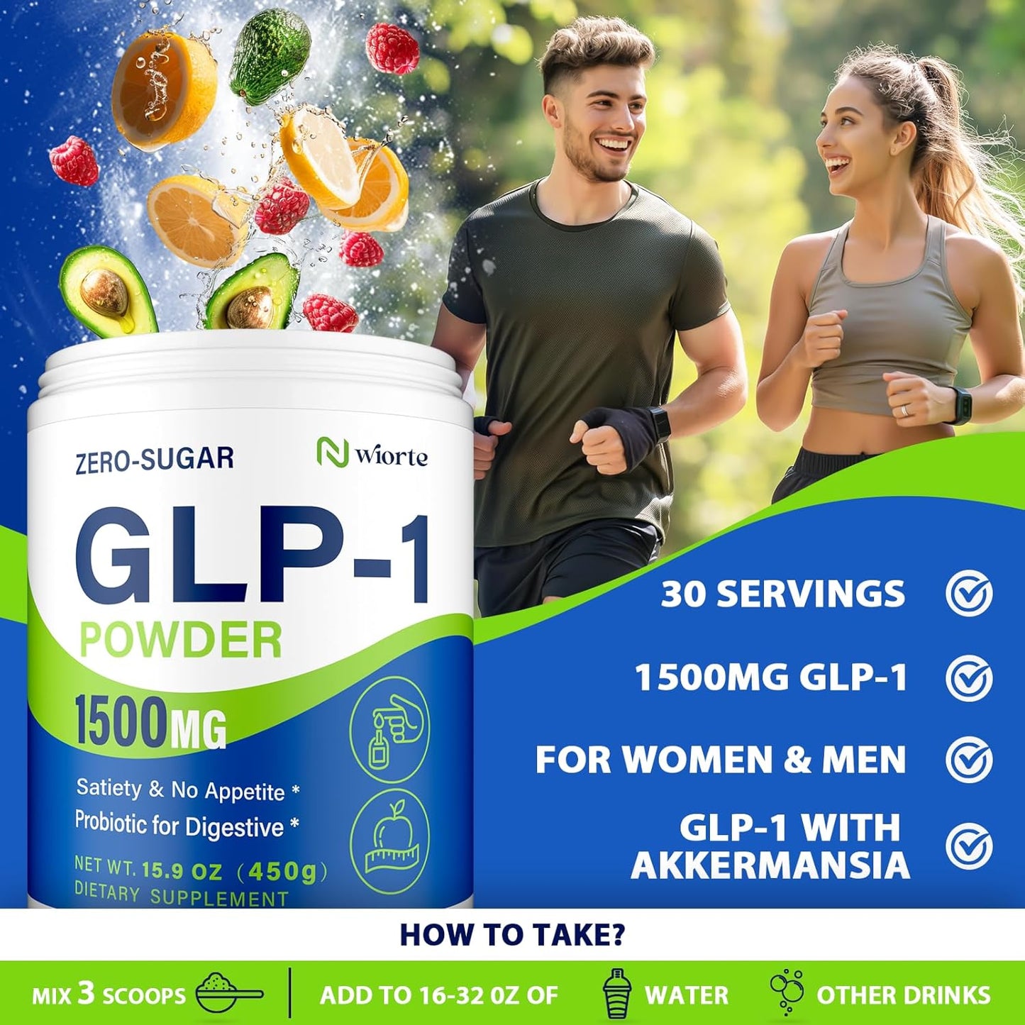 Women's Gut Health GLP-1 Supplement with Akkermansia Muciniphila Probiotic - 1500MG Prebiotic Mix for Digestion, Energy, Overall Health