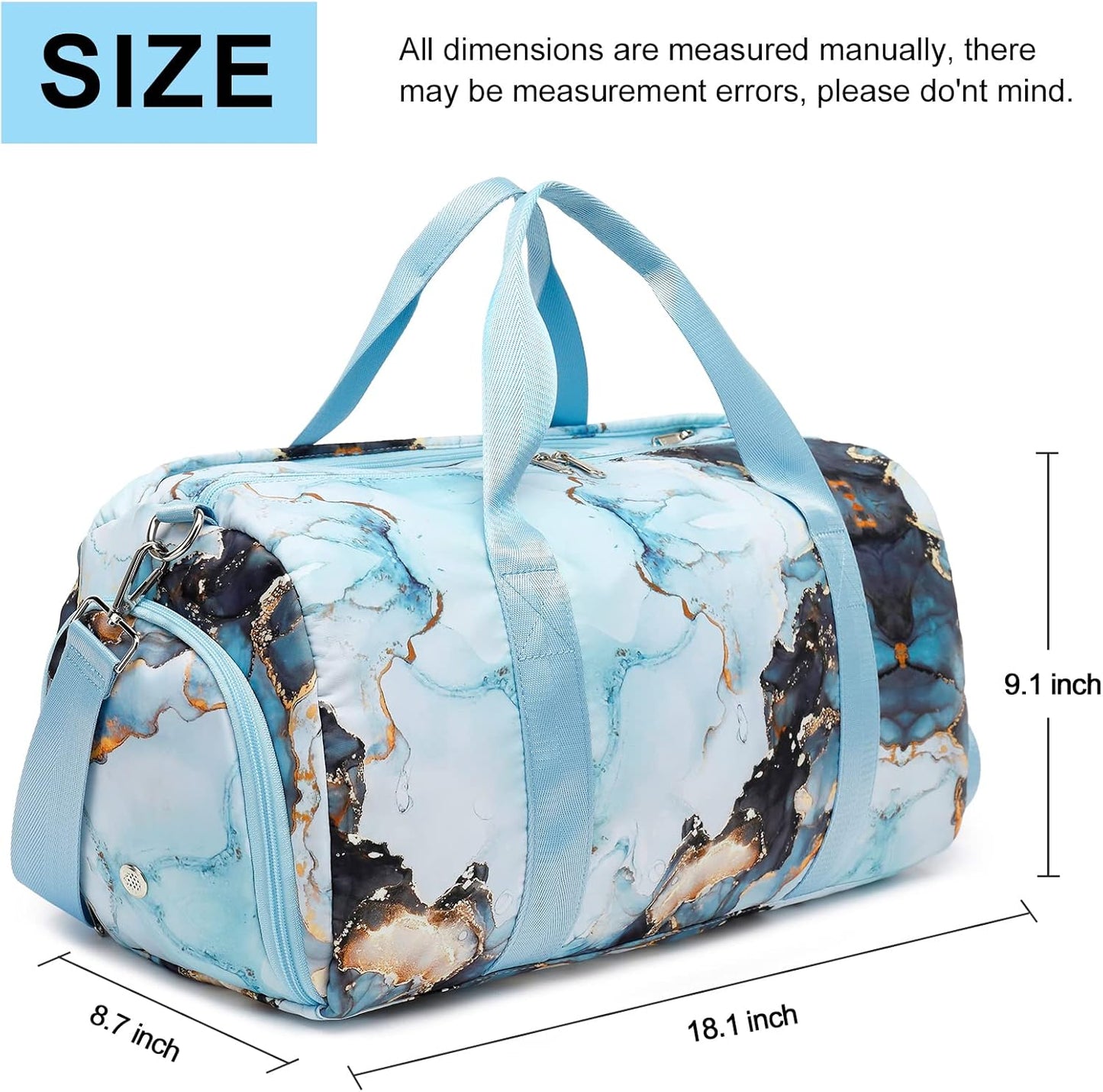 Women's Gym Duffle Bag with Shoe Compartment and Wet Pocket - Perfect for Sports, Workouts, and Travel