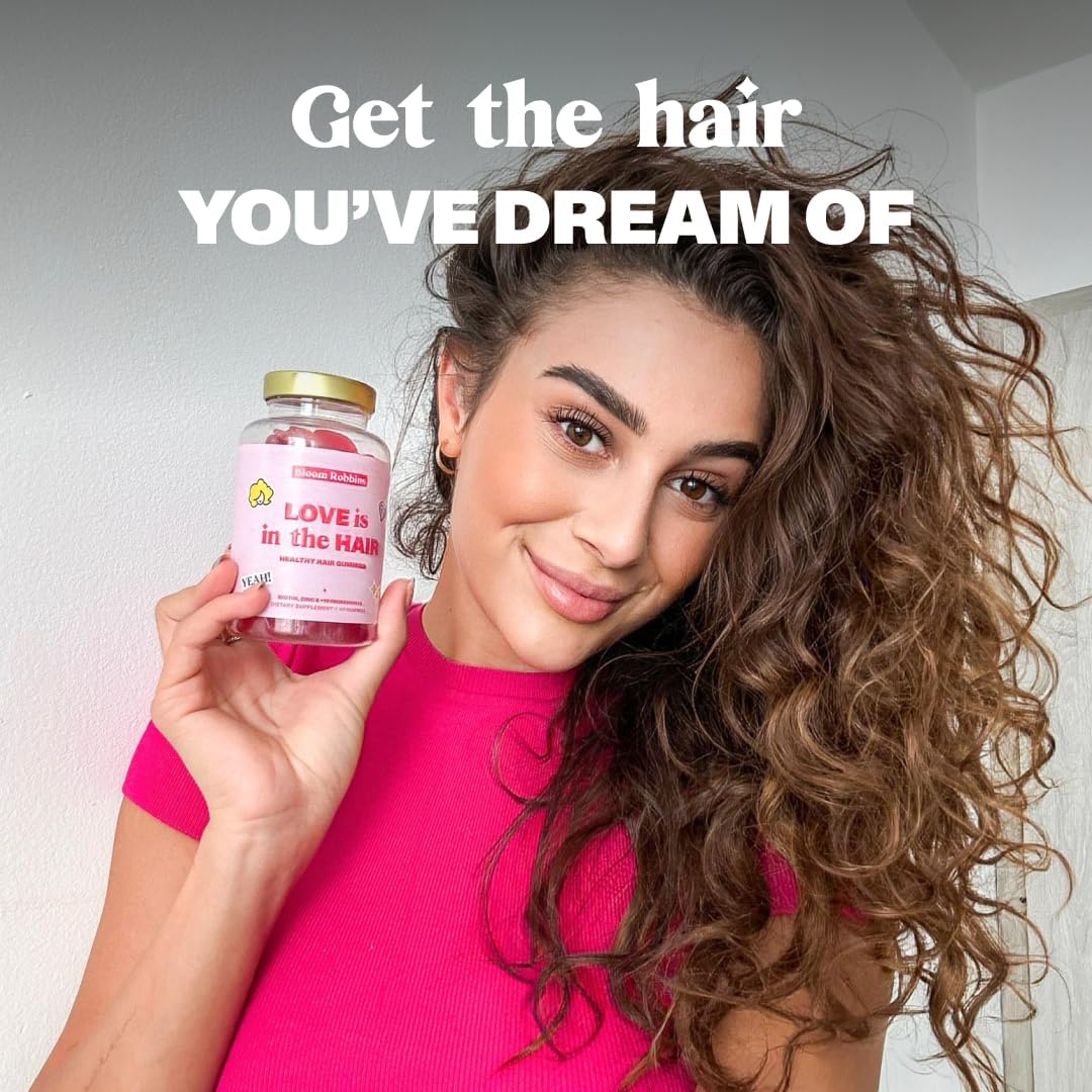 Women's Hair Growth Gummies with Biotin - Non-GMO Vegan Hair, Skin, and Nails Vitamins - 60 Gummies