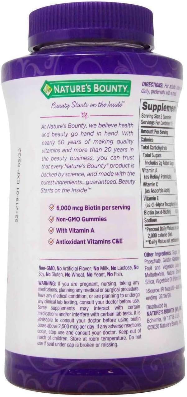 Women's Hair, Skin, and Nails Gummies with Biotin and Argan - 230 Count - BoostGo Australia