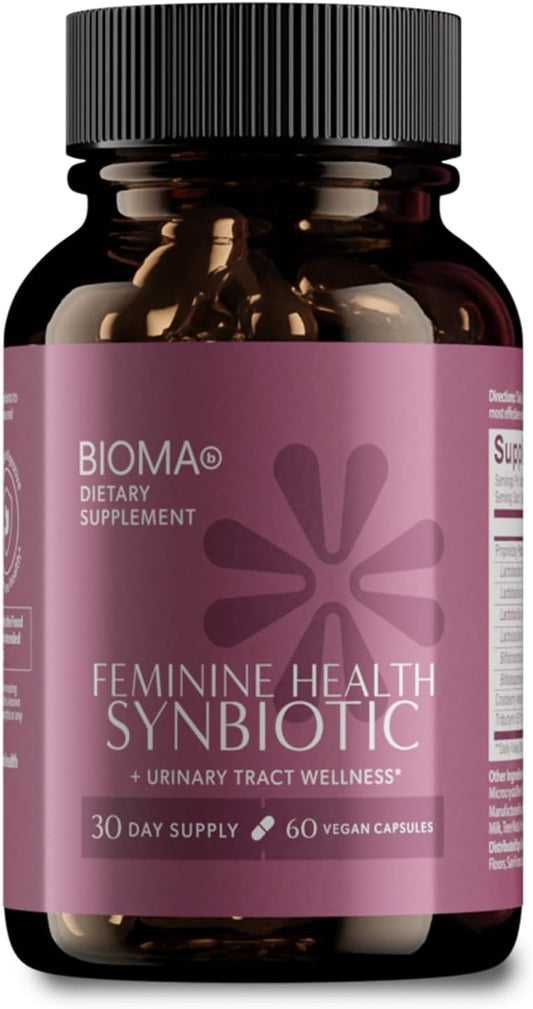 Women's Health Probiotic Blend for Urinary Tract & Overall Wellness - BIOMA Synbiotic (60 Capsules)
