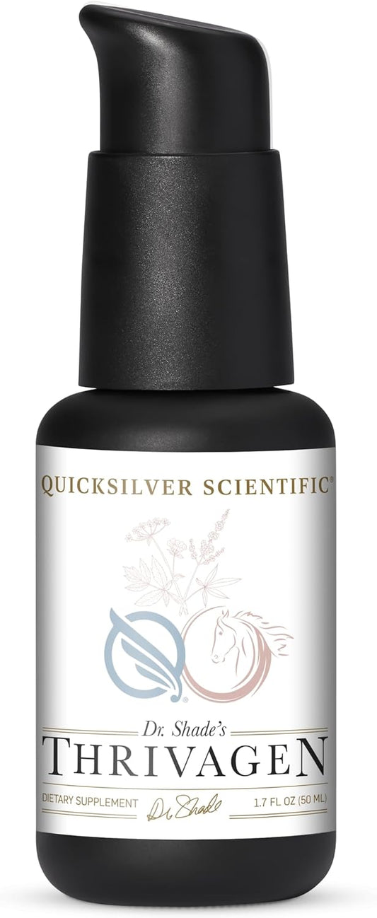 Women's Health Supplement with 15 Botanicals for Energy, Hormone Balance, and Adrenal Support - Quicksilver Scientific Thrivagen Adaptogenic Herbs - Shatavari, Rhodiola, Maca Root - 1.7oz