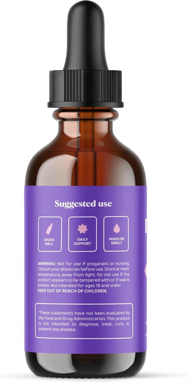 Women's Herbal Libido Support Drops - Horny Goat Weed, Ashwagandha, Maca Root, Fenugreek, Red Ginseng - Wellness & Vitality Formula