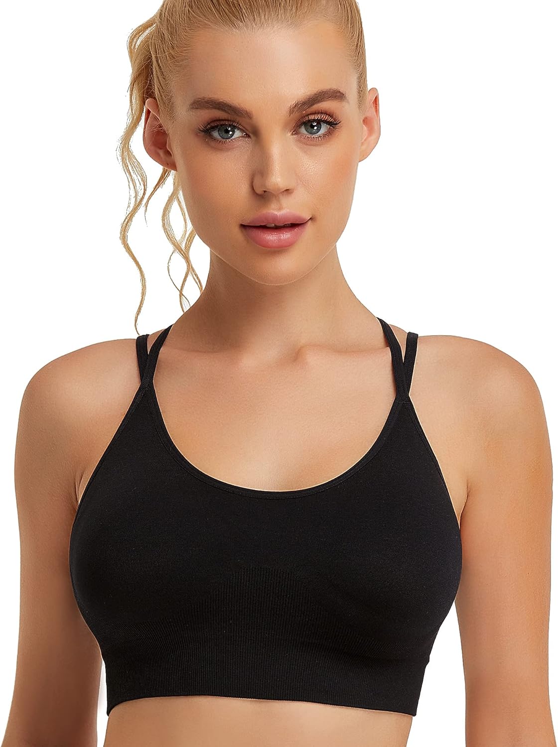 Women's High Impact Padded Racerback Sports Bra for Yoga, Gym, and Fitness Workouts