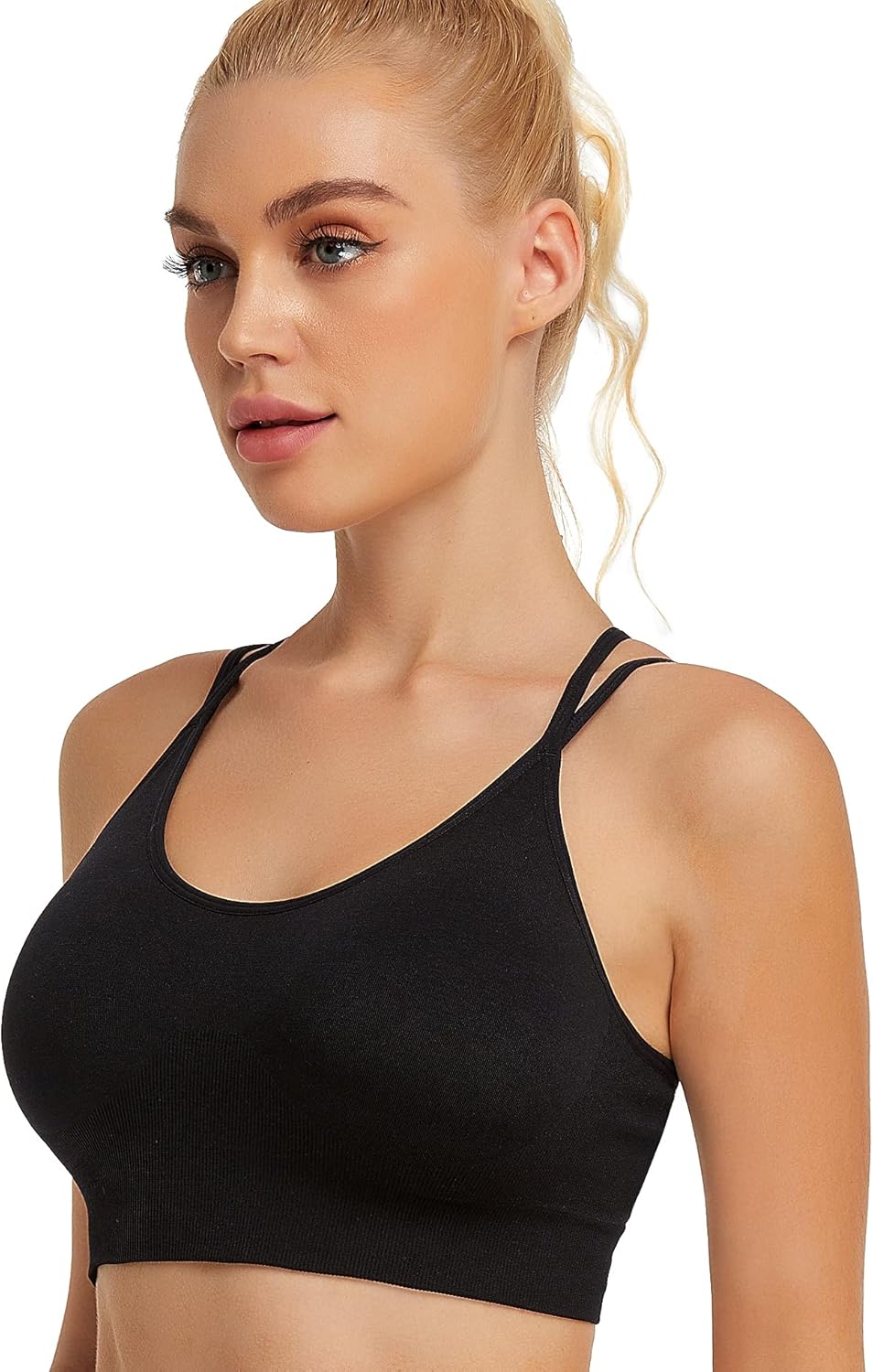 Women's High Impact Padded Racerback Sports Bra for Yoga, Gym, and Fitness Workouts