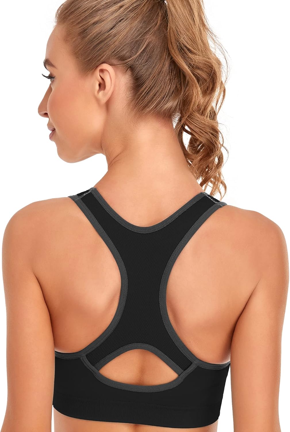 Women's High Impact Padded Racerback Sports Bra for Yoga, Gym, Fitness - GXXGE Active Wear