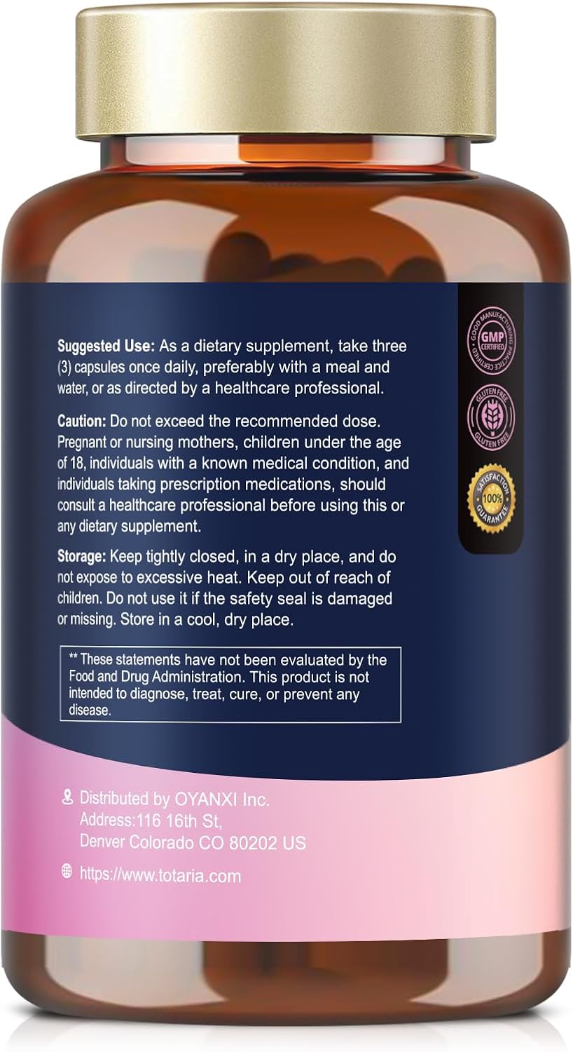 Women's Inositol Supplement with Vitamin D3, Folate, 40:1 Ratio Myo-Inositol & D-Chiro Inositol Complex, Inositol Capsules - Pack of 2