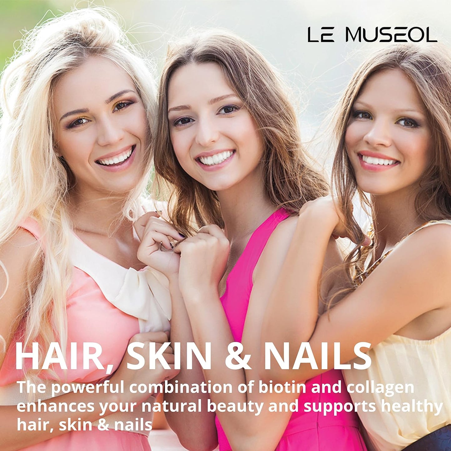 Women's Liquid Collagen with Biotin, Reishi, Chamomile, and Valerian Root Extract Drops for Healthy Skin and Hair