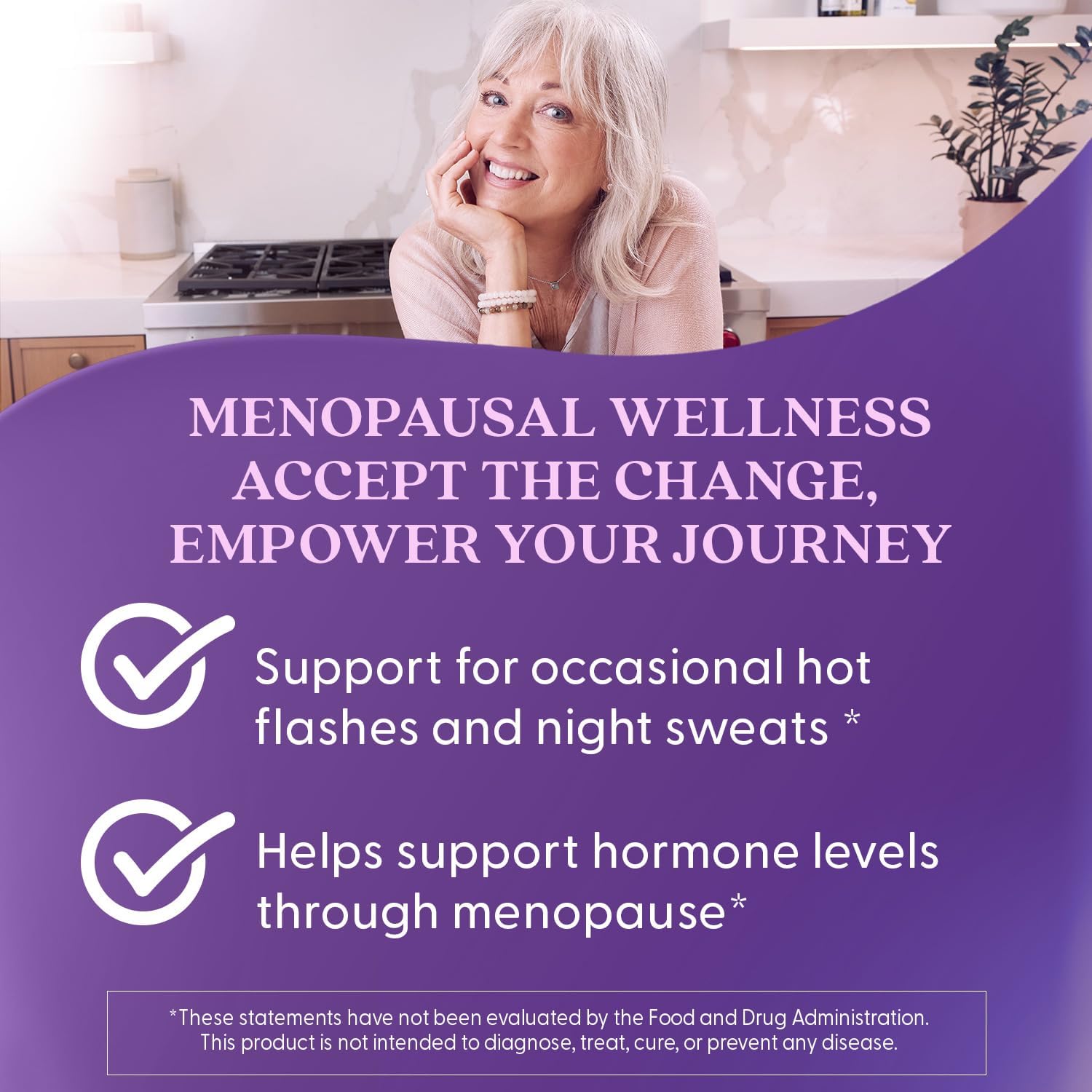 Women's Menopause Support Capsules for Multi-Symptom Relief - Non-GMO, Gluten-Free, Vegan - 30 Count