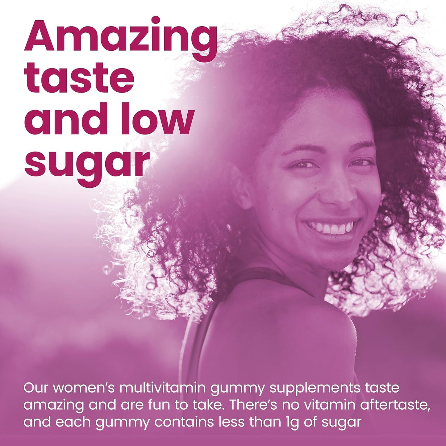 Women's Multivitamin Gummies with Biotin, D3, B12 & Zinc - Low Sugar & Gluten Free (50 Ct) - BoostGo Australia