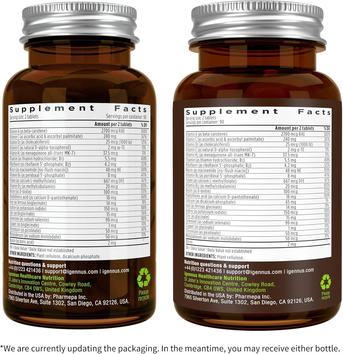 Women's Multivitamin & Minerals with CoQ10 100mg Softgels - Energy Bundle by Igennus