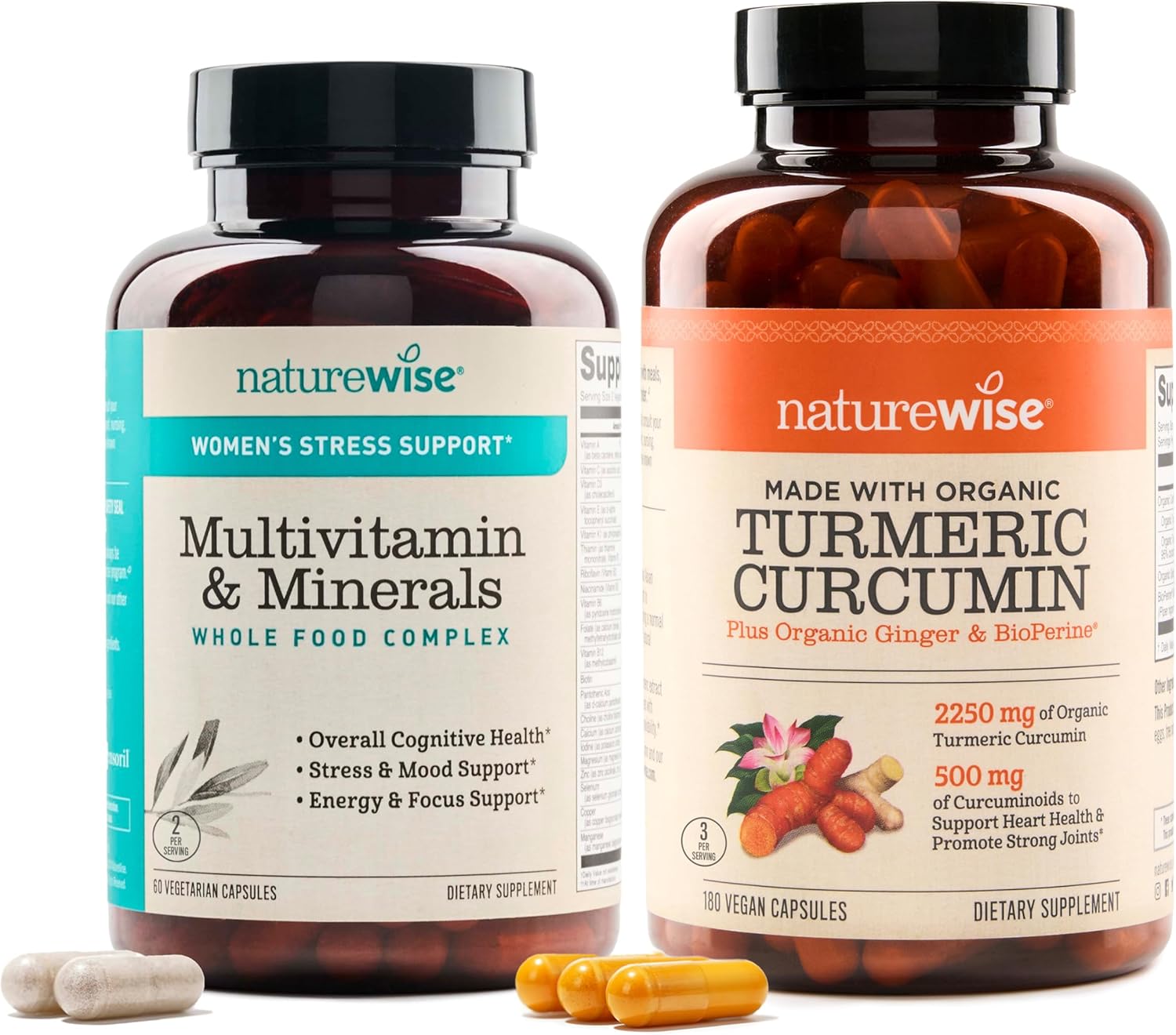 Women's Multivitamin & Turmeric Curcumin Supplement with BioPerine for Joint Support - 2250mg, 95% Curcuminoids