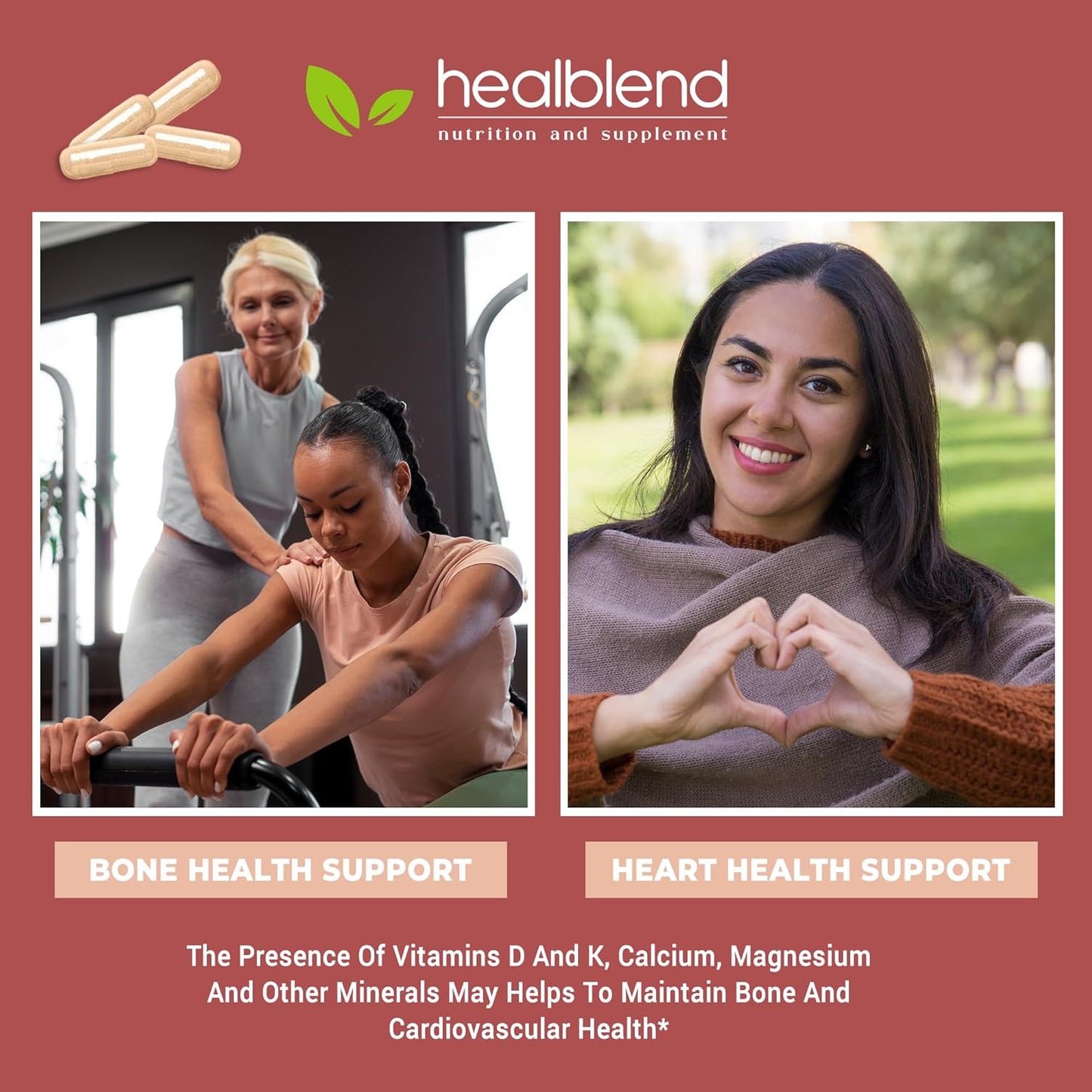 Women's Multivitamin with Biotin - Iron-Free Formula for General Health, Energy, and Immunity - 60 Capsules by Healblend